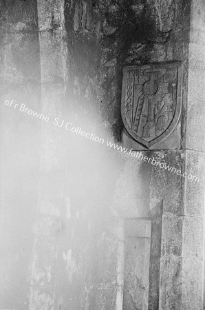 SYMBOLS OF THE PASSION ON SIDE OF ABBOT'S THRONE